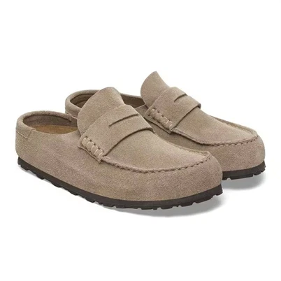 Birkenstock - Naples Wrapped Suede Leather Sandal - Taupe